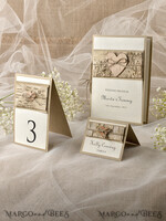 MENU & PROGRAMS rustic Rustic Wedding Program with Wooden heart, Barn Wedding Program, Eco Romantic Personalized Cards with Twine, Simple Ecru Wedding Program, Elegant Booklet Rustic Wedding Cards5