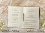 MENU & PROGRAMS rustic Ecru Rustic Wedding Program with Lace, Barn Wedding Program, Eco Romantic Personalized Cards with Twine, Simple Rustic Lace Wedding Program, Elegant Booklet Rustic Wedding Cards8