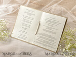 MENU & PROGRAMS rustic Ecru Rustic Wedding Program with Lace, Barn Wedding Program, Eco Romantic Personalized Cards with Twine, Simple Rustic Lace Wedding Program, Elegant Booklet Rustic Wedding Cards8