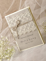 MENU & PROGRAMS rustic Rustic Wedding Program with Lace, Barn Wedding Program, Eco Romantic Personalized Cards with Twine, Simple Rustic Lace Wedding Program, Elegant Booklet Brown Wedding Cards8