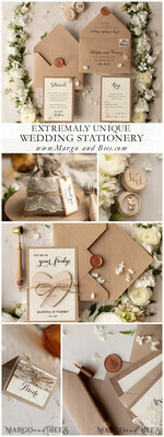 MENU & PROGRAMS rustic Rustic Wedding Program with Lace, Barn Wedding Program, Eco Romantic Personalized Cards with Wooden Heart, Simple Rustic Lace Wedding Program, Elegant Booklet Ecru Wedding Cards16