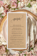 MENU & PROGRAMS rustic Rustic Wedding Menu with Twine, Barn Wedding Dinner Menu, Eco Romantic Personalized Cards with Wooden Heart, Kraft Wedding Menu, Simple Rustic Burlap Wedding Menu, Elegant Wedding Menu Cards6