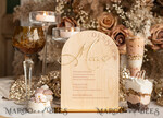 TISCHDEKORATIONSCHILDER   Holz Eco Rustikale Tischnummern Rustikaler Holzbogen Dessertmenü mit Ständer, Landhaus Holz Acryl Gold Süßigkeiten Bar Schild, Naturholz Gold Plexi Tisch Dessertmenü Hochzeits Tischdekoration, Hochzeitsbeschilderung Goldener Spiegel und Holz Süßigkeiten Bar Menü10