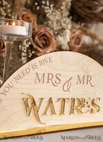 TABLE DECOR SIGNS Wood Eco Rustic Table numbers Rustic Wood and Golden Top Table Mr Mrs signs with stand, Country Barn Top Table Sign, Wood & Golden Top Table Mr Mrs signs, Country Barn Wedding Table Decor Centerpieces14