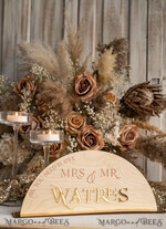 TABLE DECOR SIGNS Wood Eco Rustic Table numbers Rustic Wood and Golden Top Table Mr Mrs signs with stand, Country Barn Top Table Sign, Wood & Golden Top Table Mr Mrs signs, Country Barn Wedding Table Decor Centerpieces14