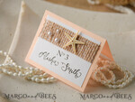 PLACE CARDS / TABLE CARDS Beach/marine/ Destionation Wedding Theme Romantic Marine Wedding Place Card with a Starfish, Elegant Marine Name Tags For Your Wedding Tables, Delicate Burlap White Wedding Place Cards, Editable Text5