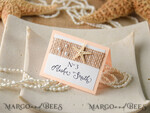PLACE CARDS / TABLE CARDS Beach/marine/ Destionation Wedding Theme Romantic Marine Wedding Place Card with a Starfish, Elegant Marine Name Tags For Your Wedding Tables, Delicate Burlap White Wedding Place Cards, Editable Text5