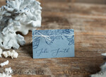 PLACE CARDS / TABLE CARDS Beach/marine/ Destionation Wedding Theme Elegant Dusty Blue Wedding Place Cards with White Twine, Blue Name Tags with Navy Blue Marine Graphic, Romantic Place Tags For Your Wedding Tables, Sea Name tag1