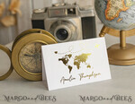 PLACE CARDS / TABLE CARDS Beach/marine/ Destionation Wedding Theme Travel Passport Gold Foil Wedding Place Cards, Wedding Escort Card, Elegant Destination place cards, Personalized wedding decoration3