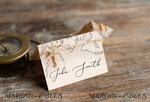 PLACE CARDS / TABLE CARDS Beach/marine/ Destionation Wedding Theme Elegant White Marine Wedding Place Cards with a Twine, Starfish and Map Graphic, Marine Name Tags for Your Wedding Tables, Romantic Editable Wedding Place Tags3