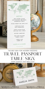 PLACE CARDS / TABLE CARDS Beach/marine/ Destionation Wedding Theme Travel Passport Wedding Place Cards, Wedding Escort Card, Elegant Destination place cards, Personalized wedding decoration3