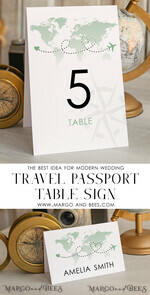 PLACE CARDS / TABLE CARDS Beach/marine/ Destionation Wedding Theme Travel Passport Wedding Place Cards, Wedding Escort Card, Elegant Destination place cards, Personalized wedding decoration3