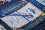 MENU & PROGRAMS Beach/marine/ Destionation Wedding Theme Romantic Blue Beach Wedding Menu, Destination Wedding Menu with Raffia Twine, Deckle-edge Marine Menu Cards, Sea Ocean Wedding Menu, Unique Shell Wedding Menu 3
