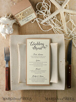 MENU & PROGRAMS Beach/marine/ Destionation Wedding Theme Beach Wedding Menu, Destination Wedding Starfish Menu, Ocean Themed Menu, Beach Dinner Menu, Seashell Starfish Coral Dinner Party Menu, Tropical Marine Menu12