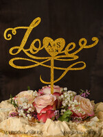 CAKE TOPPER glitter wedding cake topper, chick cake topper5