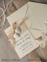 SAVE THE DATES beach travel magnets Destination Beach Wedding Save the date cards, rustic seaside wedding save our dates, seashell save our dates3
