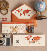 SAVE THE DATES beach travel magnets Terracotta Wooden airplane magnet Save The Date Cards  with photo boardingpass travel airplane save the dates destination wedding magnets14