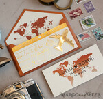 SAVE THE DATES beach travel magnets Terracotta  golden airplane magnet Save The Date Cards  boardingpass travel airplane save the dates destination wedding magnets9