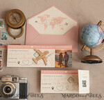 DATEN MERKEN Strand-Reise-Magnete Rosa Holzflugzeugmagnet Save The Date Karten mit Foto Bordkarte Reiseflugzeug Save the Dates Destination Hochzeit Magnete14