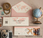 DATEN MERKEN Strand-Reise-Magnete Rosa Holzflugzeugmagnet Save The Date Karten mit Foto Bordkarte Reiseflugzeug Save the Dates Destination Hochzeit Magnete14