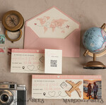 DATEN MERKEN Strand-Reise-Magnete Rosa Holzflugzeugmagnet Save The Date Karten mit Foto Bordkarte Reiseflugzeug Save the Dates Destination Hochzeit Magnete14