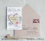 DATEN MERKEN rustikale Boho-Magnete Personalisierter Save the Date Magnet   Hochzeits Save The Date Karte und Herz Magnet, Blush Pink Save Our Date Holzmagneten4