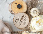 SAVE THE DATES rustic boho magnets Rustic Save The Date Magnet & Card Modern Craft Save Our Date Wood Magnets Boho save dates Cards wooden slice Magnets floral card6
