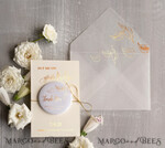 DATEN MERKEN rustikale Boho-Magnete Personalisierter Gold Save the Date Magnet und Karte, Vellum Hochzeits Save The Dates Magnete, Boho Hochzeits Save The Date Karten5
