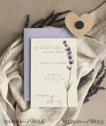 DATEN MERKEN rustikale Boho-Magnete Lavendel Rustikal Save The Date Magnet & Karte Moderne Handwerkskunst Save Our Date Holzmagnete Boho Save-the-Date-Karten Holzscheibenmagnete Floralkarte2
