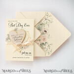DATEN MERKEN rustikale Boho-Magnete Hochzeits-Save-The-Date-Karte und Herzmagnet, Blush Pink Save Our Date-Magnete, Boho Save Our Date-Karten mit Holzmagnetkarten.5