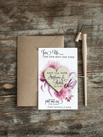DATEN MERKEN rustikale Boho-Magnete Speichern Sie das Datum Magnete, benutzerdefinierter Magnet, speichern Sie das Datum, Hochzeits-Save-the-Date-Karte und Herzmagnet, Blush Pink Speichern Sie unser Datum Holzmagnete.7