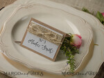 PLACE CARDS / TABLE CARDS rustic and lace Rustic Wedding Place Cards, White and Eco Place Cards, Natural Burlap Twine Wedding Name Cards, Eco Rustic Name Tags, Editable Text, Simple Design Escort Cards3