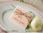 PLACE CARDS / TABLE CARDS rustic and lace Rustic Eco Pink Wedding Place Cards, Delicate Wedding Name Tag with Burlap Twine Decor, Unique Romantic Rustic Wedding Stationery, Editable Text, Custom Cards3