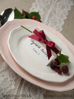 PLACE CARDS / TABLE CARDS rustic and lace Romantic Eco Wedding Place Cards with Marsala Ribbon Bow, Burgundy White and Eco Rustic Wedding Stationery, Elegant Rustic Wedding Place Cards, Editable Wording3