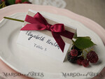PLACE CARDS / TABLE CARDS rustic and lace Romantic Eco Wedding Place Cards with Marsala Ribbon Bow, Burgundy White and Eco Rustic Wedding Stationery, Elegant Rustic Wedding Place Cards, Editable Wording3