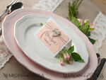 PLACE CARDS / TABLE CARDS rustic and lace Elegant Eco White Wedding Place Cards with Wooden Heart, Pink Wedding Name Tags with Natural Twine and Birch Heart, Rustic Wedding Stationery, Editable Text3