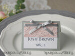 PLACE CARDS / TABLE CARDS rustic and lace Romantic Grey Wedding Place Cards, Name Tags with Grey Ribbon Bow and Lace, Elegant Wedding Stationery, Rustic Escort Cards, Editable Text, Shabby Chic6