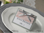 PLACE CARDS / TABLE CARDS rustic and lace Romantic Grey Wedding Place Cards, Name Tags with Grey Ribbon Bow and Lace, Elegant Wedding Stationery, Rustic Escort Cards, Editable Text, Shabby Chic6