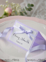 PLACE CARDS / TABLE CARDS rustic and lace Romantic Lavender Wedding Place Cards, Lilac Name Tags, Lavender Ribbon Bow, Elegant Wedding Stationery, Rustic Escort Cards, Editable Text, Wedding Signage2