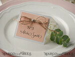 PLACE CARDS / TABLE CARDS rustic and lace Rustic Eco Pink Wedding Place Cards, Delicate Wedding Name Tag with Burlap Twine Decor, Unique Romantic Rustic Wedding Stationery, Editable Text, Custom Cards3