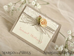 PLACE CARDS / TABLE CARDS rustic and lace Elegant Eco Brown Wedding Place Cards with Floral Decor, Ivory Wedding Name Tags with Natural Twine and Ecru Lace, Rustic Wedding Stationery, Editable Text3