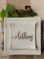 PLACE CARDS / TABLE CARDS Acrylic Gold Clear / Wood 3D Custom Wedding 3D Wood Place Cards, Rustic Name Wooden Escort Cards, Boho Laser Cut Name Cards, Laser Cut Guest Names Wedding Cards, Rustical Wedding Signage3
