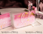 PLACE CARDS / TABLE CARDS Acrylic Gold Clear / Wood 3D Modern Ombre Pale Pink Mauve Acrylic Place card, Wedding Place Cards, Dusty Rose Name Card premium, Transparent Acryl Seating Card, Painted Luxury Escort Cards16