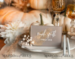 PLACE CARDS / TABLE CARDS Acrylic Gold Clear / Wood 3D Acrylic Beige place cards with stand, Clear Acrylic and gold place cards, Nude Taupe Gold Plexi place cards, Tan Luxury Wedding Table Decor place cards, Earthy Wedding Signage Golden mirror place cards15
