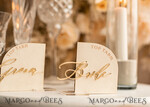 PLACE CARDS / TABLE CARDS Acrylic Gold Clear / Wood 3D Ivory Wedding Place Cards, Modern half arch Velvet Acrylic Place card with stand, Wedding seat gold Cards, Velvet Mirror gold Name Card, Editable Text9