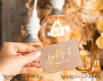 PLATZKARTEN / TISCHKARTEN  
 Acrylgold klar / Holz 3D Acryl Beige Platzkarte mit Ständer, Arch Clear Nude Taupe Namenskarten, Premium Luxus Sitzkarten, Platzkarten für Hochzeitsgäste, Gold Gäste-Eskortkarten38