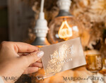PLATZKARTEN / TISCHKARTEN  
 Acrylgold klar / Holz 3D Acryl Beige Platzkarte mit Ständer, Arch Clear Nude Taupe Namenskarten, Premium Luxus Sitzkarten, Platzkarten für Hochzeitsgäste, Gold Gäste-Eskortkarten38
