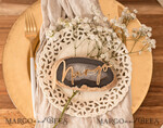 PLACE CARDS / TABLE CARDS Acrylic Gold Clear / Wood 3D Custom Elegant Gold Acrylic Place Card, Engraved Name Premium Luxury Seating Card, Gold Simple Elegant Names Guest Escort Cards, Place Cards For Wedding Guests8