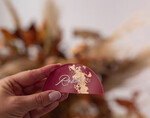 PLACE CARDS / TABLE CARDS Acrylic Gold Clear / Wood 3D Acrylic Arch Burgundy Flat Place Card, Clear Acrylic and Gold Flat Place Card, Maroon Gold Plexi Flat Place Card, Marsala Luxury Wedding Table Decor, White Text14