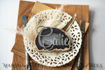 PLACE CARDS / TABLE CARDS Acrylic Gold Clear / Wood 3D Extra Large Name Cards, Custom Elegant 3D Silver Mirror Acrylic Place Cards, Engraved Name Premium Luxury Seating Cards, Silver Acrylic Custom Escort Cards10
